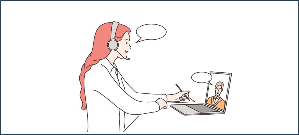 無料登録後、オンライン面談